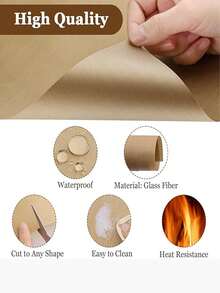 Reusable Oven Baking Paper, Dough Mat, Baking Paper 2 Pieces/4-Piece Set (30cm X 40cm) Suitable For Baking Sheets, Cake Molds, Cake Stands, Permanent Oven Paper, Baking Mat, Grill Mat, Baking, Bread Making - Multicolor - View 4