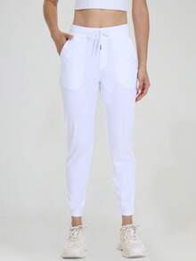 Blaosn Golf Pants For Women Workout Athletic Track Sweatpants High Waisted With Pockets Lightweight Work Travel Petite Comfy Stretch Lounge Casual Joggers Yoga Leggings Clothes Outfits - trắng - Xem 5