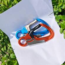 Rock Climbing Quick Hook, 30kN/35kN High Load Capacity Carabiner, Lightweight Aluminum Alloy Climbing Buckle, Two-Section Climbing Main Lock