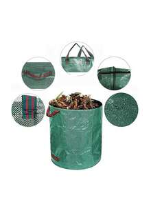 Large Capacity Foldable Garden Leaf Collection Bag - PP Waterproof Woven Plant Waste Trash Bag