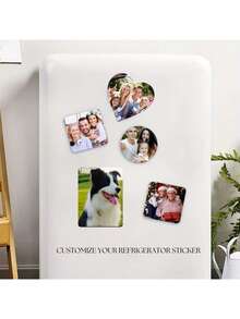 Personalized Photo Fridge Magnets - Customized Photo Fridge Magnet Set - Magnetic Backing - Perfect Home Decor Gift, Valentine's Day Gift, Gift For Her, Gift For Him, Gift For Mom, Gift For Friends, Home Decor, Decorations, Personalized Gift, Custom Gift. The Image Will Be Optimized To High-Quality. - Multicolor - View 2