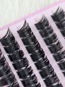 120 racimos de extensiones de pestañas estilo ruso plano grueso y esponjoso de 180D, rizado D, de 12-18mm de longitud mixta, con aspecto natural de 3D falso visón, ideal para principiantes. Racimos de pestañas, pestañas individuales, pestañas postizas.