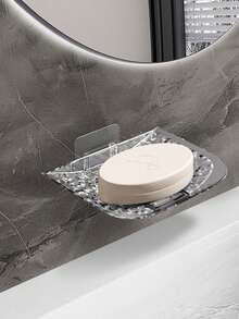 1pc Wall Mounted Soap Dish, Dual Layer Bathroom Soap Holder Tray, Rust-Proof Soap Saver Rack For Home - Multicolor - View 8