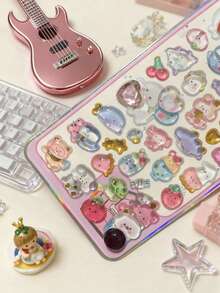 3D Cute Animal Reward Stickers - Elegant And Fresh Design, Perfect For Phone Cases, Notebooks, Crafts, Fun Stickers, Diary Expansion Pages, 3D Embossed Stickers And Graffiti Stickers. - Multicolor - View 7