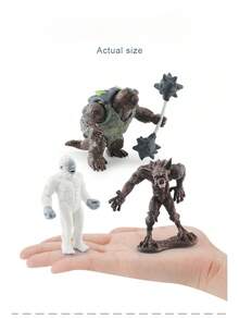 1pc Realistic PVC Western Fantasy Monster Model, Crab, Octopus, Ice Demon, Stone Bull, Mythical Knight Figurine (Some Joints Rotate 360°, Weapons Detachable, DIY Assembly) - Multicolor - View 7