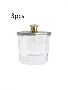 Đĩa thủy tinh pha lê đựng bột nhúng móng acrylic, monome và nước tẩy sơn móng tay (Hình bát giác có nắp bằng thép không gỉ, 1 chiếc) - Nhiều màu - Xem 14