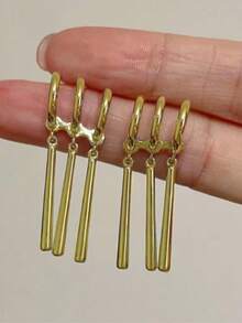Aretes de personaje de anime, unisex, adecuados para cosplay - Solo se necesita un orificio en la oreja - Aretes exclusivos para fans del anime - Dorado - Ver 6