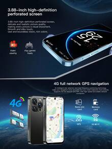 SERVO Mini Android 12.0 Smartphone 4G LTE Dual SIM Cards Android 12.0 3.88-Inch High-Definition Display RAM 3GB+ROM 32GB Portable Smartphone - Black - View 9