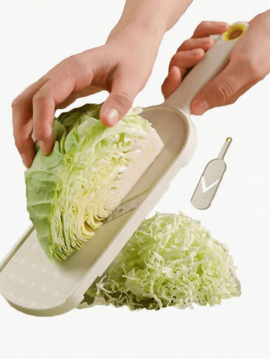 1个高效卷心菜切丝器，多功能蔬菜切片器，适用于卷心菜、胡萝卜和土豆，耐用塑料材质，适合日常烹饪、宿舍厨房、节日送礼（复活节、劳动节）——快速烹饪的实用工具，忙碌生活必备，烹饪新手的理想礼物 #卷心菜切丝器 #快速烹饪 #宿舍厨房 #节日礼物 #烹饪新手礼物