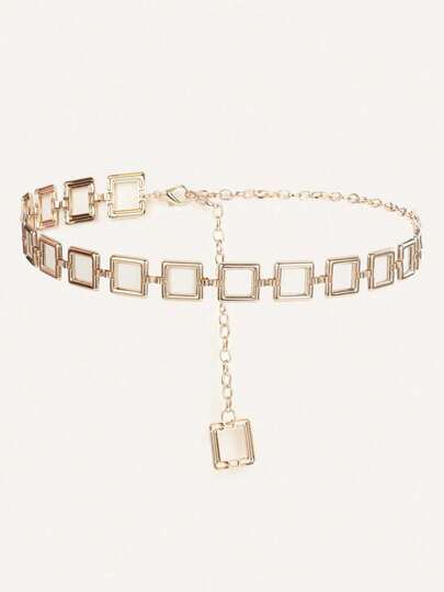 时尚金属腰链配饰，连衣裙时尚身体链