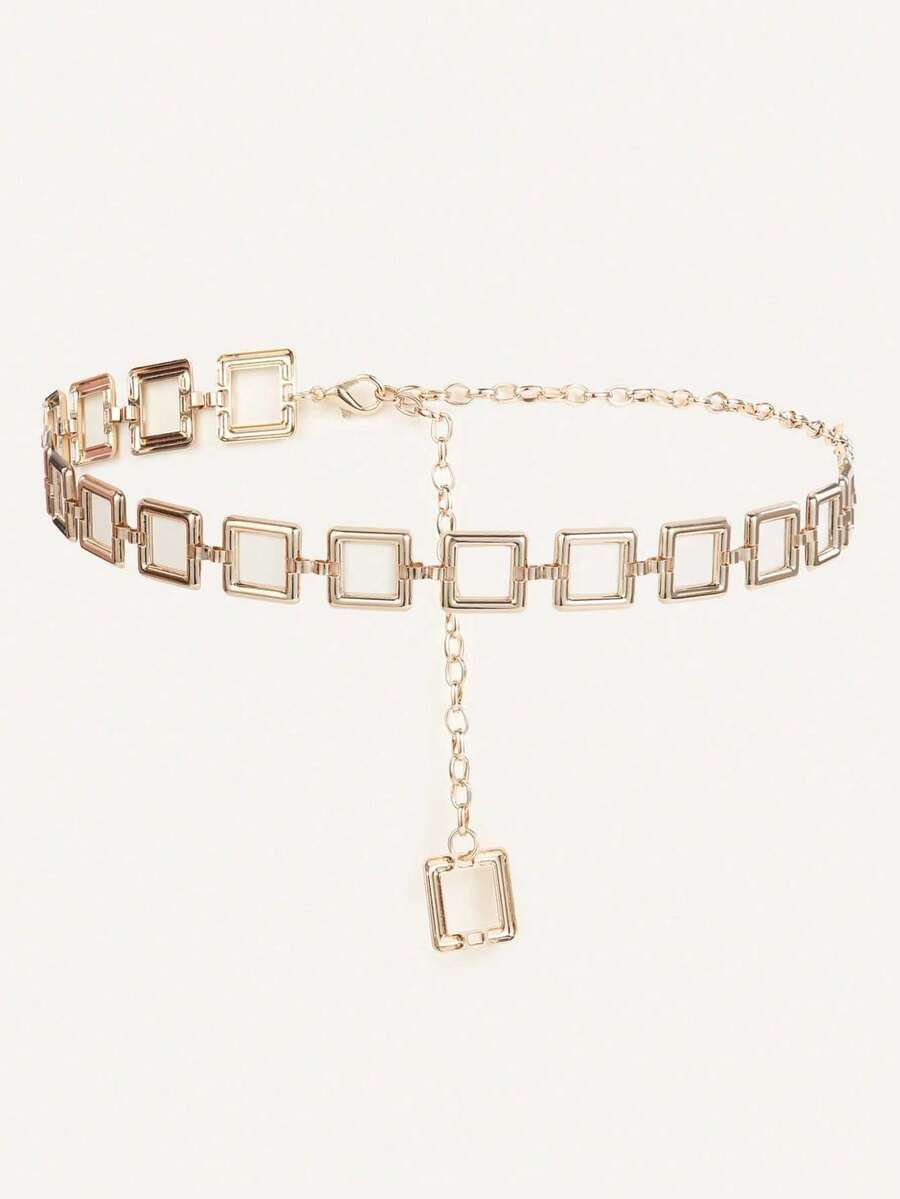 时尚金属腰链配饰，连衣裙时尚身体链 - 多色 - 查看 1