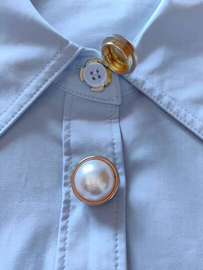2pcs Button Cover For Shirt Flower Cufflinks Covers Flower Sleeve Button Clip On Button For Dress Wedding Tux Decoration Button Clothing Accessories Gifts