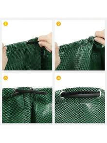 Large Capacity Foldable Garden Leaf Collection Bag - PP Waterproof Woven Plant Waste Trash Bag