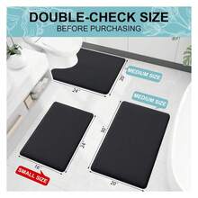 Memory Foam Bath Mat 50x30, Extra Soft And Absorbent Bathroom Mats, Non Slip Washable Carpet For Floor, Shower And Tub, Black - Nhiều màu 65 - Xem 2