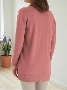 Suéter Cardigan Dama Comodo De Moda #SensaciónDelujo #EstiloRomanticoDeSanValentín - Rosa Palo - Ver 2