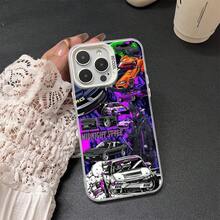Funda Mini Esmerilada Estilo Cómic para Coche Deportivo para 17 Air 16 E 15 14 Plus 13 12 Mini 11 Pro Max, Cubierta de Silicona a Prueba de Golpes de Lámina Acrílica - 97-blanco - Ver 6