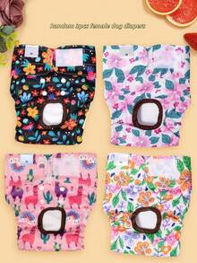 3pcs Reusable Random Print Female Dog Diapers - Multicolor - View 12