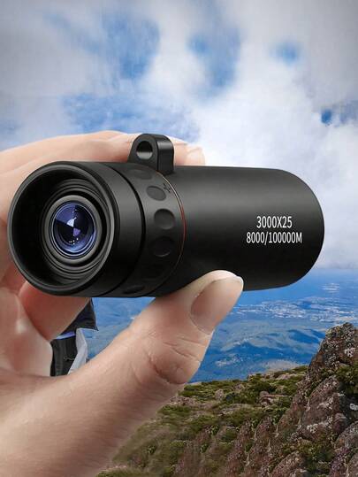 1PC 3000x25 High-Definition Long-Distance Adult Monocular Telescope, 10x Magnification BAK-4 Prism FMC Coated High-Quality Monocular Telescope, Adventure Mini Powerful Adult Monocular Telescope, Hiking Equipment Monocular Telescope, Very Suitable For Outdoor Exploration, Camping, Hiking, Watching Games, And An Excellent Gift.