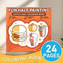 1 Adorable y reconfortante libro para colorear para adultos y adolescentes, 24 páginas, con adorables personajes animales, para aliviar el estrés. Día de la Madre, Regalo para mamá, Regreso a clases, Útiles escolares