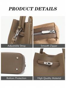 Classic Retro Women's Handbag, Fashionable Crossbody Bag-Wallet, Suitable For Women's Commute And Autumn/Winter Matching, Bags Ladies Elegant - Dark Grey - View 7