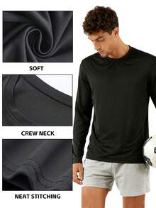 5-Pack Men's Mesh Long - Sleeve Shirts - Athletic Breathable & Quick - Dry Tops For Running, Gym Workouts And Hiking - Multicolor - View 4