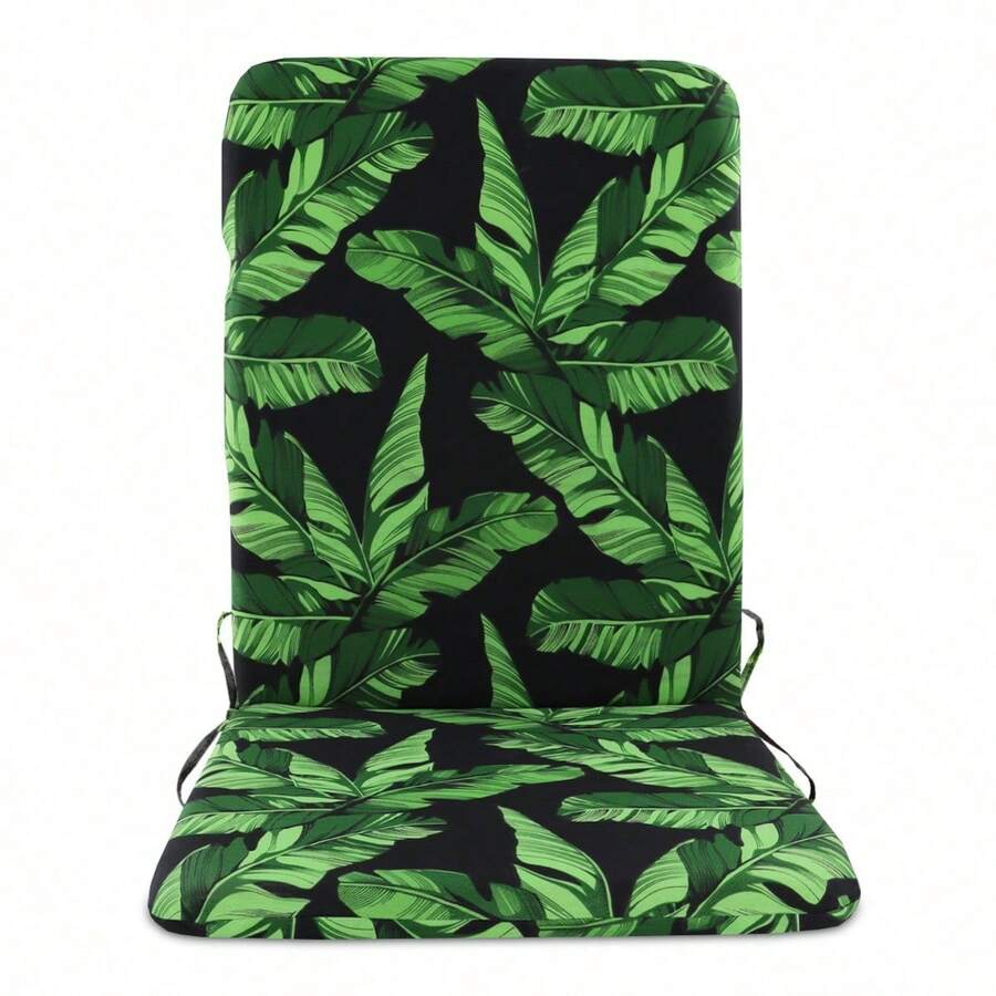 High Back Outdoor Chair Cushions-Water Proof Patio Dining Chair Cushions, Removable Machine-Washable Cover For Camping Beach Picnic Travel 17.72*41.34*1.97in - 墨綠色 - 查看 1