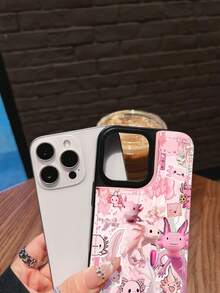 Funda tipo cartera con diseño de ajolote, adorable y original, con ranura para tarjetas, ideal para amantes de los animales y niños, ya que protege el teléfono. Decorada con encantadores estampados de ajolotes y flores, esta funda es compatible con iPhone 16e, 16, 15, 14 Plus, 13, 12, 11 Pro Max, SE, 2022, 7, 8 Plus, X, XR, XS Max. Incluye un tarjetero y una funda protectora resistente con doble cierre magnético. - Rosa - Ver 3