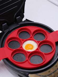 1 pieza/2 piezas Molde de silicona para sartén, máquina de hacer panqueques, apto para freír huevos, panqueques, chocolate, en formas de corazón, cuadrado, trébol, redondo. Resistente al calor, fácil de limpiar, larga vida útil