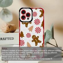 Funda de Teléfono Transparente de Muñeco de Nieve y Hombre de Jengibre de Navidad para  16 15 14 13 12 11 Pro Max Mini X XR XS MAX 7 8 Plus, Funda Suave, Compatible con Funda de  17, Funda de  17 Pro, Funda de  17 Pro Max - CXS-K1169T5 - Ver 4