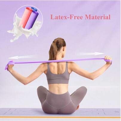 150cm Yoga Pilates Stretch Resistance Bands Sports Fitness Bands Training Elastic Exercise Fitness Rubber Gym Yoga Tension Bands Yoga Elastic Bands Yoga Elastic Bands Portable Pilates Glute Expansion Band Latex Tension Gym Home Strength Training Resistance Bands