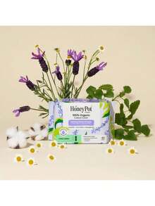 The Honey Pot Company  Cotton Cover Calming Herbal Infusion Long Liners - 30ct - 1 - 查看 3