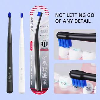 1pc Ultra Soft Toothbrush - Compact Head Suitable For Cleaning Hard-To-Reach Areas - Implants, Back Teeth And Wisdom Teeth, Orthodontic Teeth - Adult Soft Bristle Toothbrush, 1pc
