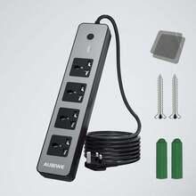 AUBIWE 通用延长线，带一键电源开关控制，3250W，13A，适用于各种家用电器，插座间距宽，适用于家庭和办公室，黑白两色可选。 - 英規插(220-240V) - 查看 9