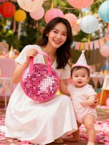 3/6/12 piezas Bolsas de regalo de fiesta de discoteca Bolsas de obsequios con bola de discoteca Bolsas de tela Suministros de los años 70 y 80 para decoración de despedida de soltera, cumpleaños, boda, baby shower - Multicolor - Ver 6