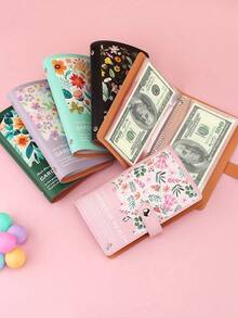 100pcs/Pack Envelope Style Budget Challenge Loose Leaf Binder, Money Saving Loose Leaf Binder, Multi-Functional Loose Leaf Storage Organizer Bag, Portable, Bohemian Style - Green - View 11
