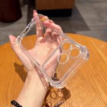 Ốp điện thoại TPU trong suốt màu trơn, chống sốc, cơ bản, 1 chiếc, tương thích với Apple 17/17e/17 Pro/17 Pro Max, bảo vệ bốn góc, chống sốc, chống trầy xước, ốp điện thoại trong suốt, tương thích với iPhone 17, 16, 15, 14, 13, 12, 11 PRO MAX Plus, SE, 7, 8 Plus, ốp điện thoại Apple, chống rơi, quà tặng sinh nhật, quà tặng kỷ niệm. - Trong sáng - Xem 9