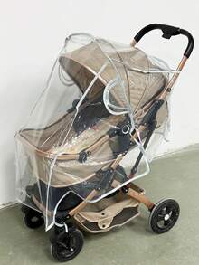 1件装婴儿推车雨罩，儿童挡风罩，婴儿伞车防雨罩 - 透明色 - 查看 10