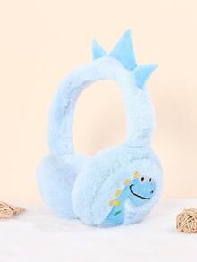 1pc Kids Cartoon Dinosaur Plush Earmuffs, Outdoor Winter Ear Warmers