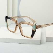 Bộ 5 kính đọc sách gọng lớn thời trang, thiết kế màu ombre sành điệu, gọng lò xo thoải mái, màu sắc độc đáo, phù hợp với phong cách hàng ngày của phụ nữ - Nhiều màu - Xem 5