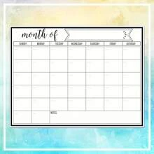 1pc Magnetic Fridge Calendar Whiteboard - Large 11"X8.3" Magnetic Dry-Erase Monthly Planner With Magnetic Board, Calendar Grid & Notes Section,, Office - Magnetic Strip Compatible (Compatible With Fridge Magnets)