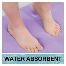 Memory Foam Bath Mat 30x20, Extra Soft And Absorbent Bathroom Mats, Non Slip Washable Carpet For Floor, Shower And Tub, - 多色71 - 查看 4