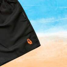 Set Of 2 Men's Tactel Shorts With Pockets - Beachwear, Gym, Pool - Black and Black - View 5