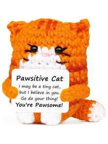 1pc Cute Kittens, Butterflies, Rabbits And Strawberries Can Bring Smiles And Transmit Positive Energy. With A Card Full Of Positive Energy, It Is A Creative Choice To Encourage Friends. This Warm-Hearted Flower Full Of Emotion Is Placed On The Desktop Or The Dashboard Of A Car, Which Is Also A Beautiful Scenery. - Multicolor - View 9