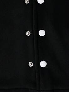 Toddler Boys' Cartoon Print Baseball Jacket And Pants Set - Black - View 4