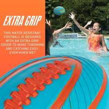 Nerf Piscina + fútbol acuático de Playa, fútbol acuático para Juegos acuáticos, Juguete de Piscina Perfecto para niños, fútbol Impermeable de Agarre Extra con Bomba de inflado - 1 - Ver 4