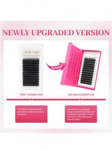 XIUSUZAKI 6D W L/LU/M Curl Eyelashes Extensions Soft Natural W Lashes Extensions Premade Volume Fans False Lashes Shop 12 ROWS