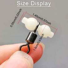 50Pcs/Lot Luminous Rolling Swivels Fishing Swivels Sea Fishing Accessories Hook Connector Rolling Swivels 3-Way Swivels - Multicolor - View 2