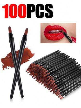 100pcs Lip Brushes, Reusable, Wholesale Of Small Lip Applicators, Multi-Functional Lip Brush Tools, Beauty Tools