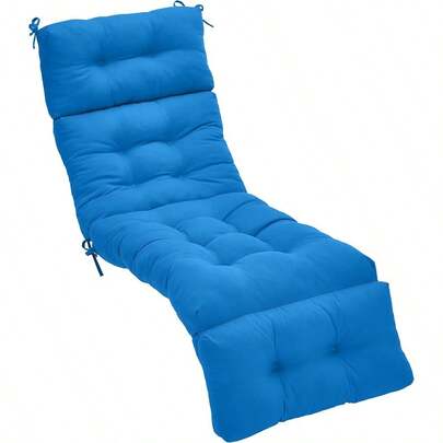 Basics Tufted Outdoor Lounger Patio Cushion Blue