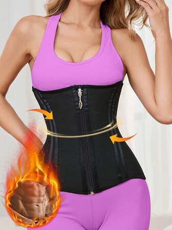 1PC The Women's Mesh Shaping Belt Features A Zipper And Hook-And-Eye Design, Offering A Comfortable And Figure-Hugging Fit. It Is Easy To Wear And Suitable For Various Daily Home Occasions.